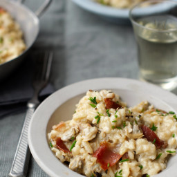 Clam Risotto with Bacon and Chives