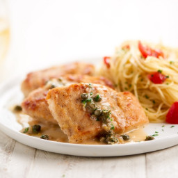 Classic Chicken Piccatawith angel hair pasta and lemon-caper sauce