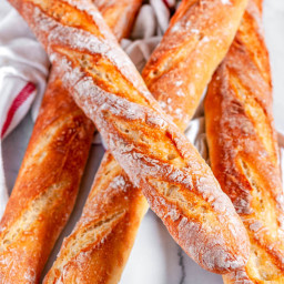 Classic Crusty French Baguettes