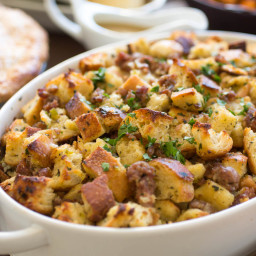Classic Sage and Sausage Stuffing (or Dressing)