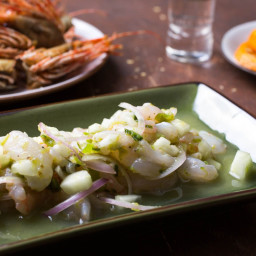 Classic Shrimp Aguachile With Lime, Cucumber, and Red Onion Recipe