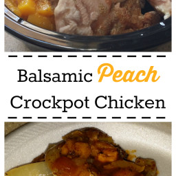 Clean Eating Balsamic Peach Crockpot Chicken