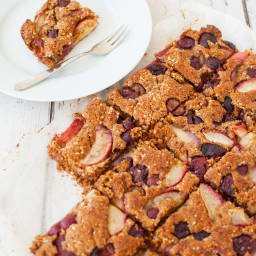 Clean eating peach and cherry bake recipe