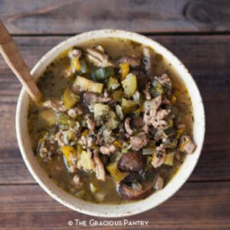 Clean Eating Slow Cooker Herbal Turkey and Vegetable Soup Recipe