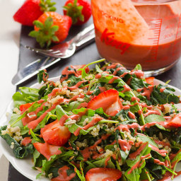 Clean Eating Strawberry Quinoa Kale Salad