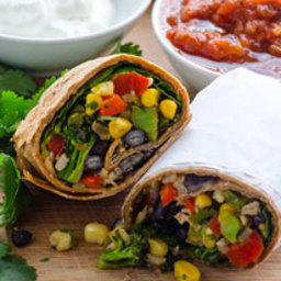 Clean Eating Broccoli and Spinach Burritos