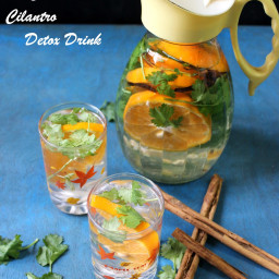 Clementine Cinnamon Cilantro Detox Drink