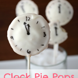 Clock Pie Pops for New Year’s Eve