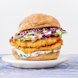Clodagh McKenna's crumbed fish burgers with cabbage slaw