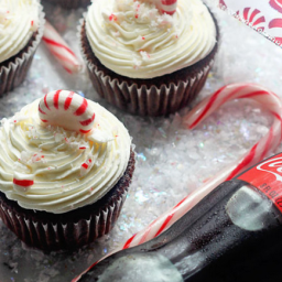 Coca-Cola Chocolate Cupcakes with Peppermint Buttercream