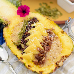 Coconut and Pineapple Quinoa Breakfast Bowl