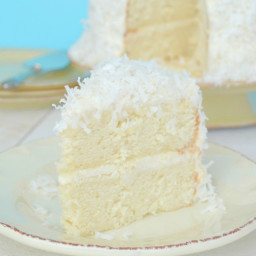 Coconut Cake with Coconut Cream Cheese Frosting
