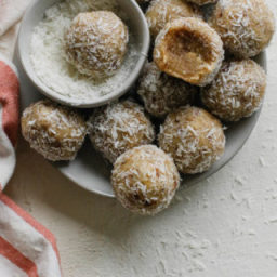 Coconut Cashew Cookie-Dough Snowballs