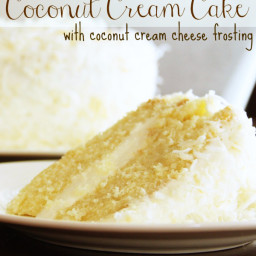 Coconut Cream Cake with Coconut Cream Cheese Frosting