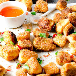 Coconut Crusted Salmon Bites with Sweet Chili Sauce