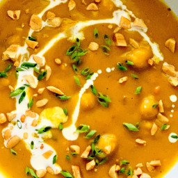 Coconut Curry Butternut Squash Soup with Chickpeas