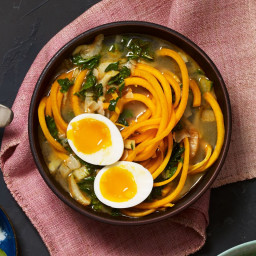 Coconut Curry Cup of Noodles with Spiralized Butternut Squash Noodles