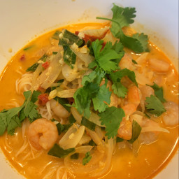 Coconut Curry Shrimp Noodle Soup