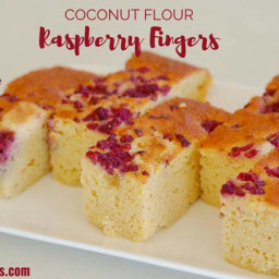 Coconut flour raspberry fingers