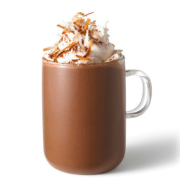Coconut Hot Chocolate With Almond-Fluff Whipped Cream