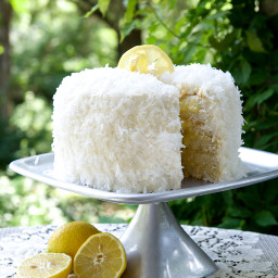 Coconut Layer Cake with Lemon Filling
