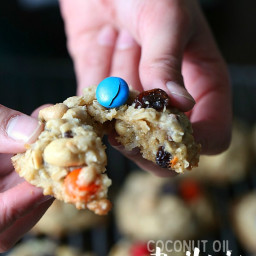 Coconut Oil Trail Mix Cookies