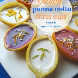 Coconut Panna Cotta Citrus Cups - vegan and sugar-free options