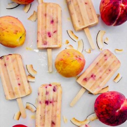 Coconut Peach Popsicles [Vegan + Healthy]