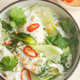 Coconut Poached Cod with Ginger and Lime