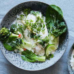 Coconut-Poached Fish With Bok Choy