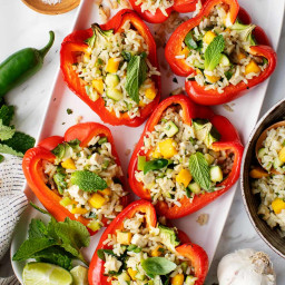 Coconut Rice Stuffed Peppers