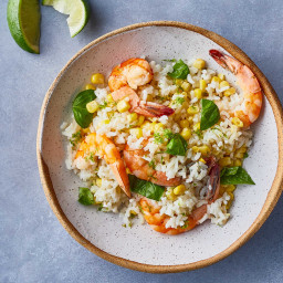 Coconut Rice With Shrimp and Corn