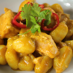 Coconut Salmon Curry with Gnocchi
