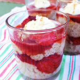 Coconut Spice & Roasted Strawberry Chia Puddings