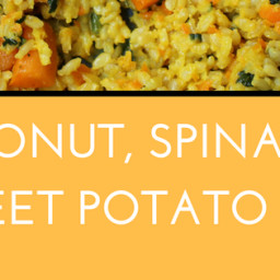 Coconut, Spinach and Sweet Potato Rice
