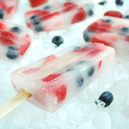 Coconut Water and Fresh Berry Popsicles for 4th of July