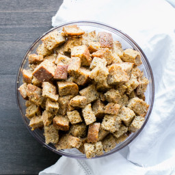 Coconut Oil Herbed Croutons
