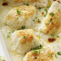Cod baked in sour cream
