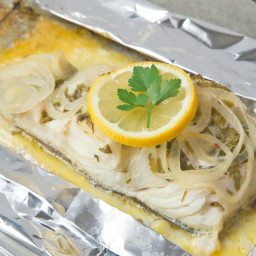 Cod Fish Grilled in Foil