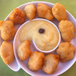 Cod Fritters with Garlic Potato Puree(Bakaliaros Skordalia)