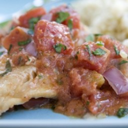 Cod Poached in Tomato-Tarragon Sauce