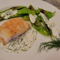 Cod with Creamy Herb Sauce