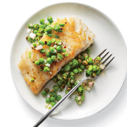 Cod with Herbed Pea Relish