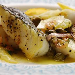 Cod with lemon and capers 