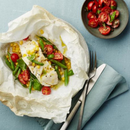 Cod with Tomato-Basil Salsa Parchment Pack
