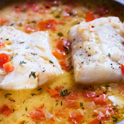 Cod with Tomato Thyme Sauce