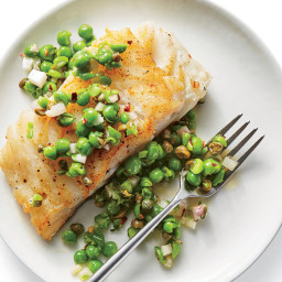 Cod With Herbed Pea Relish