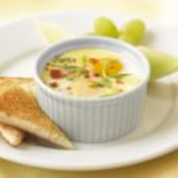 Coddled Eggs with Bacon and Goat Cheese