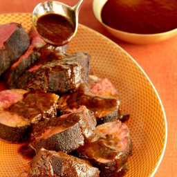 Coffee-Crusted Beef Tenderloin with Ancho Chile Sauce