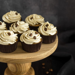 Coffee Cupcakes with Brewed Coffee and French Buttercream